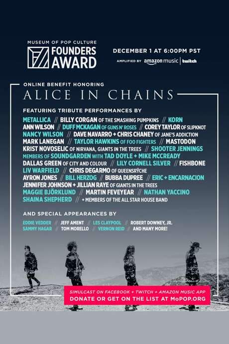 MoPOP Founders Award 2020 Honoring Alice in Chains